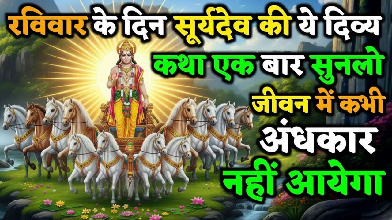 रविवार सूर्य भगवान की दिव्य कथा | सूर्य कृपा से रोग, भय और दरिद्रता का नाश | Surya Dev Katha