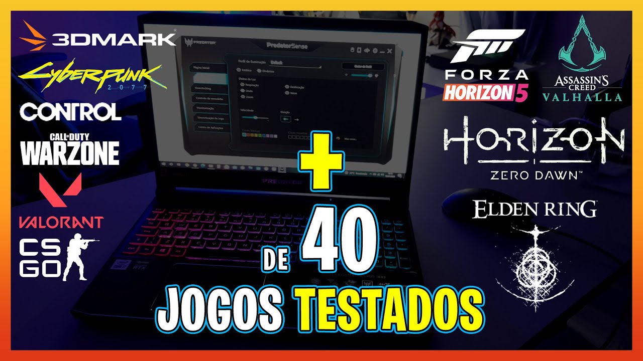 PREDATOR HELIOS 300 Testado em Mais de 40 Jogos! Core i7 10750H + RTX 2070 Max-Q 8GB VRam