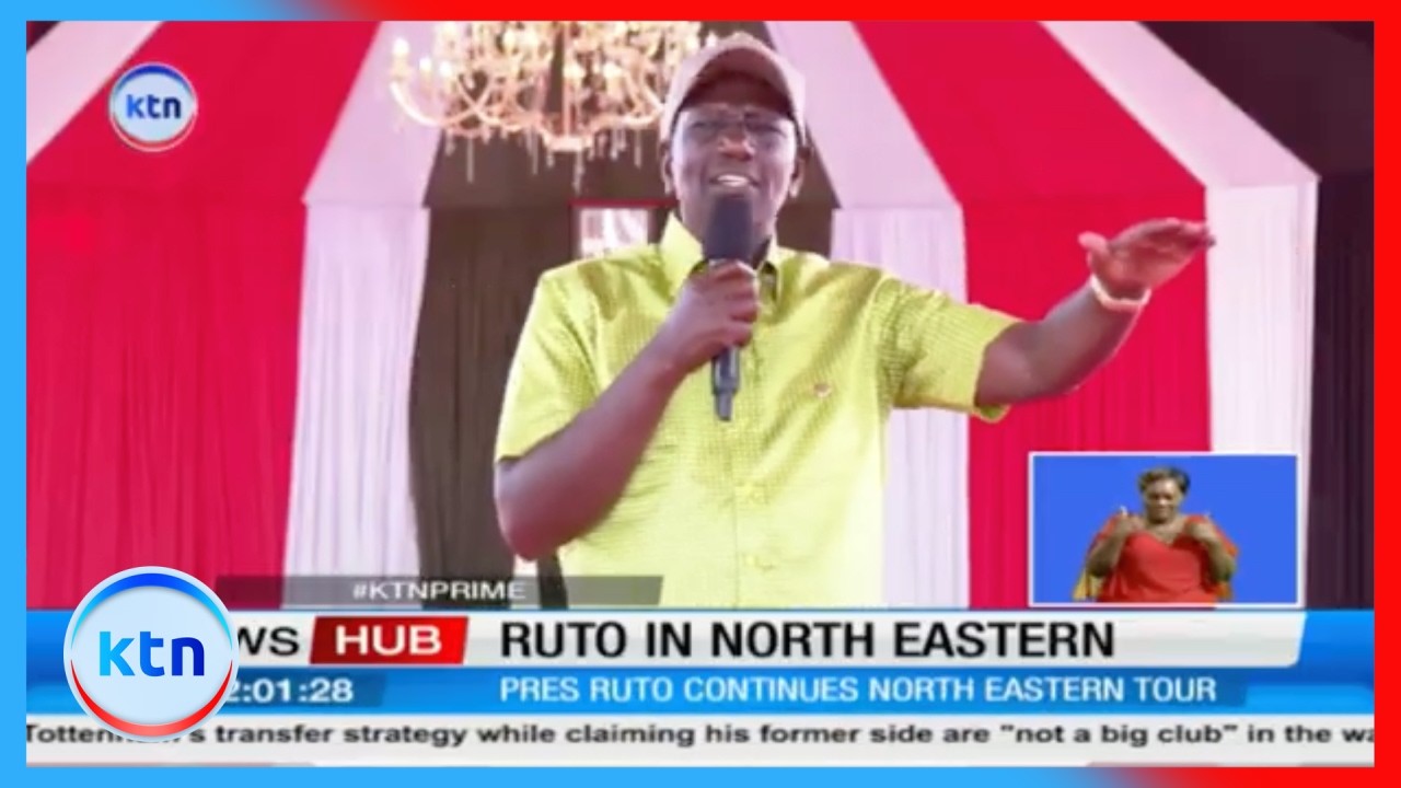 Ruto in North Eastern: President Ruto criticizes Rigathi Gachagua and opposition agenda