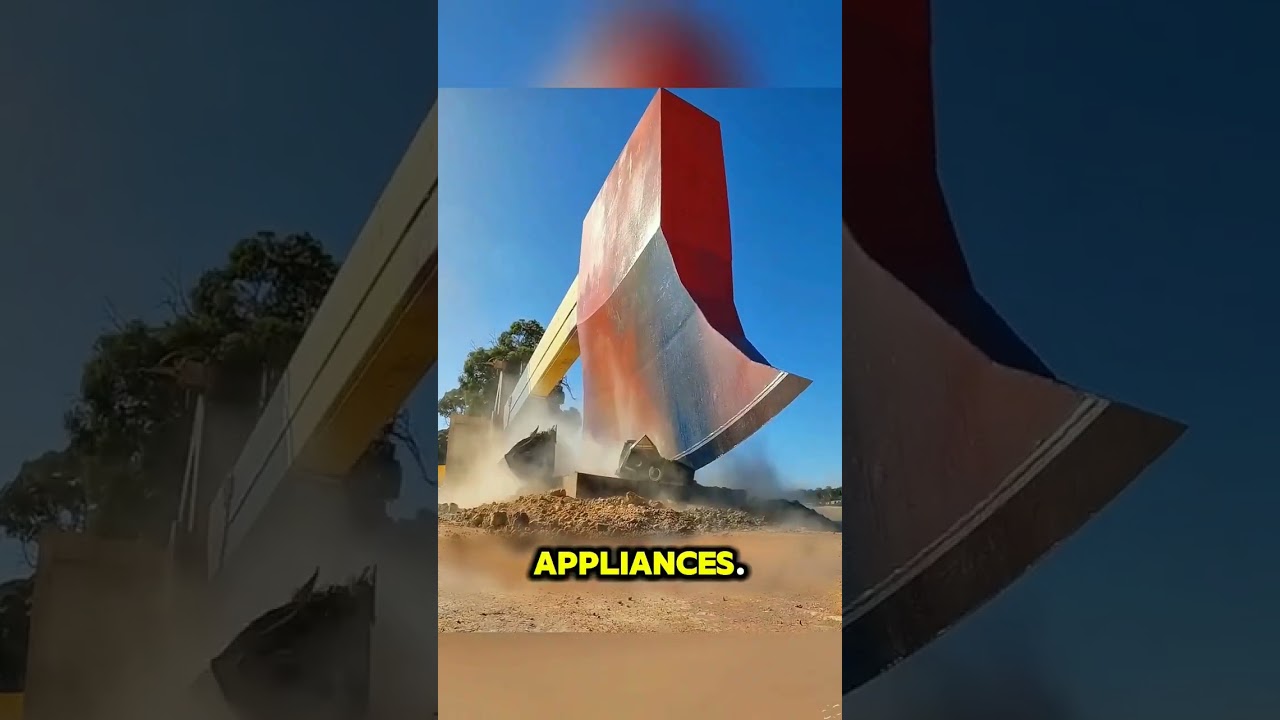 7-Meter Giant Axe Destroys EVERYTHING in Its Path! 💥 #GiantAxe #Destruction #Satisfying #Shorts