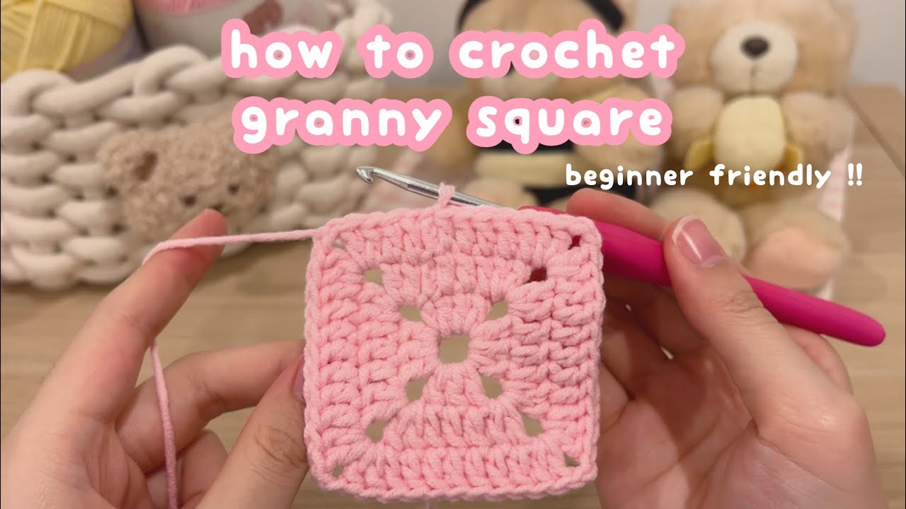 ☁️ how to crochet granny square as a complete beginner | crochet foundation basic