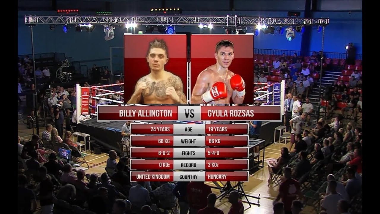 BILLY ALLINGTON VS GYULA ROZSAS - SIESTA BOXING