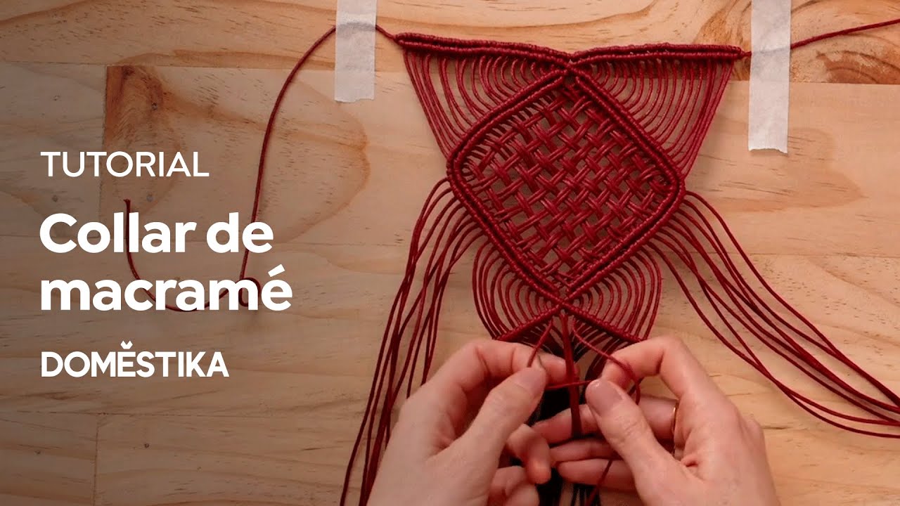 Tutorial Macramé: cómo hacer un collar paso a paso - Fibra Bohemia - Domestika