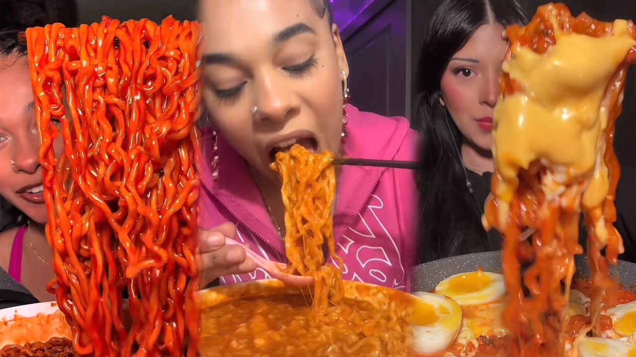 EXTREMELY Satisfying Buldak Ramen Mukbang Compilation