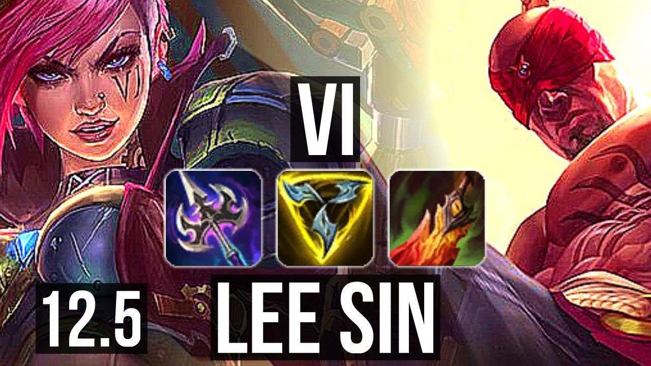 VI vs LEE SIN (JNG) | Rank 2 Vi, 3.4M mastery, 68% winrate, 9/2/9 | NA Challenger | 12.5