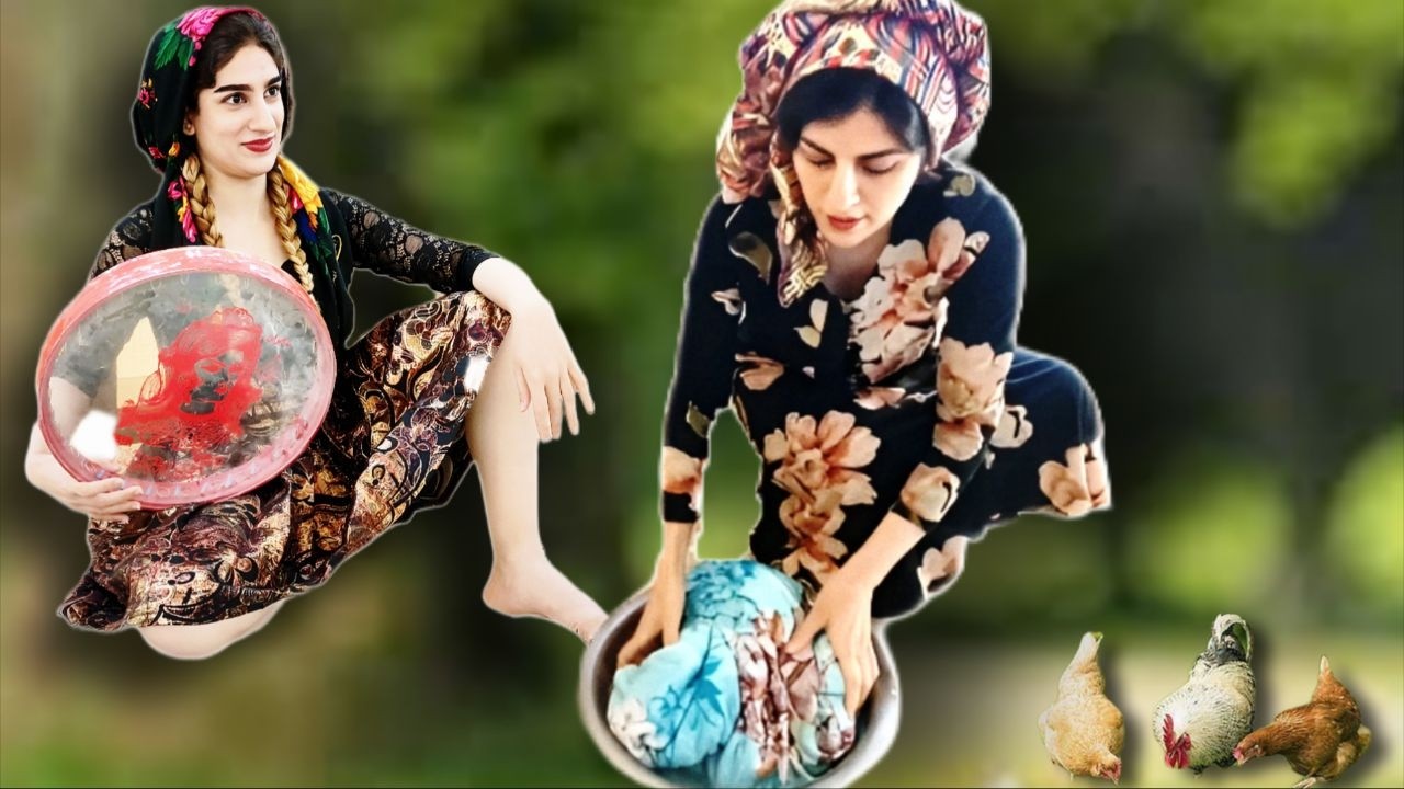 Village Life in Iran : Washing Day Without Nazanin