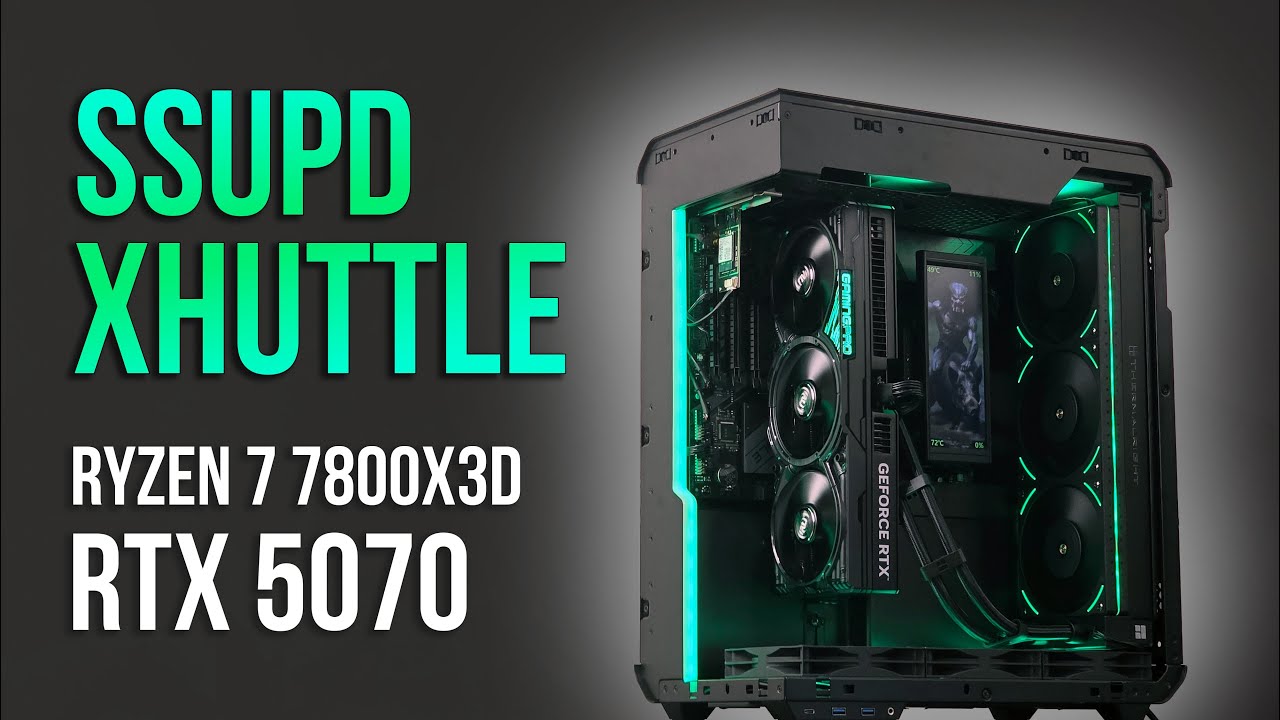 SSUPD XHUTTLE Vertical 4k ATX Gaming PC Build | Ryzen 7 7800X3D | RTX 5070