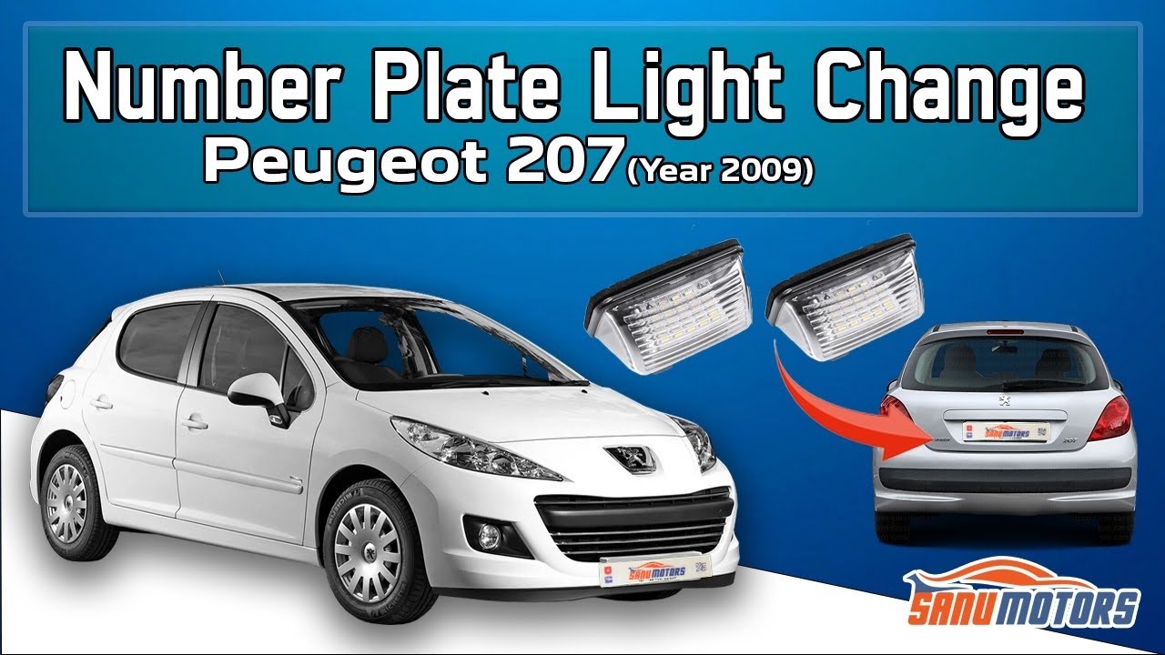 Замена лампы подсветки номерного знака Peugeot 207 | Sanu Motors #peugeot207