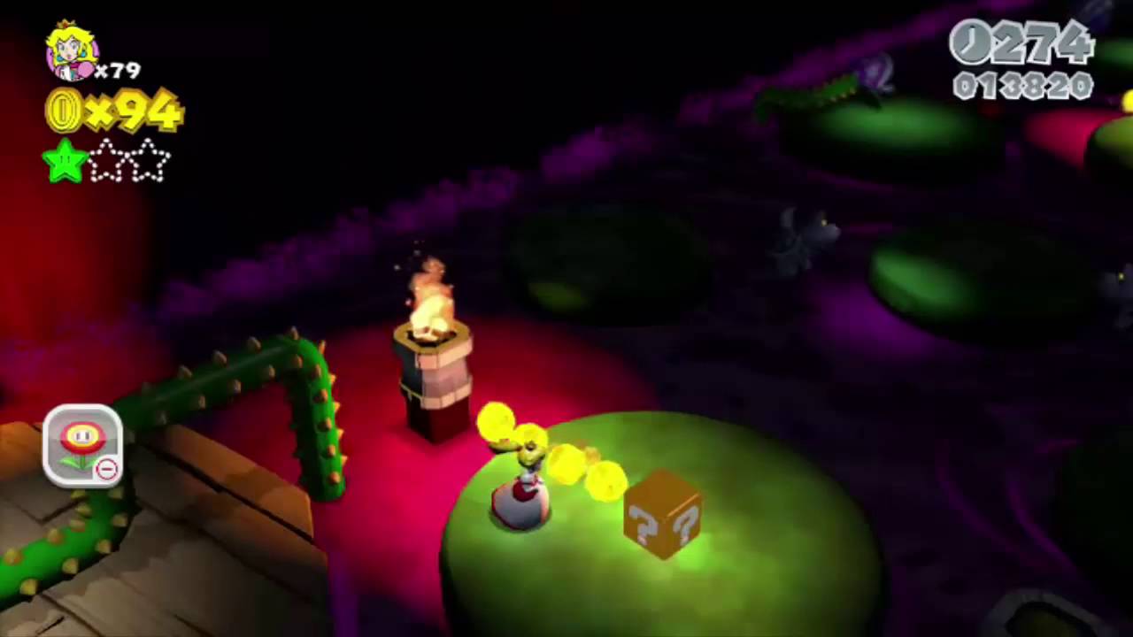 Super Mario 3D World - Blume-3 - Nachts im Kriech-Piranha-Sumpf