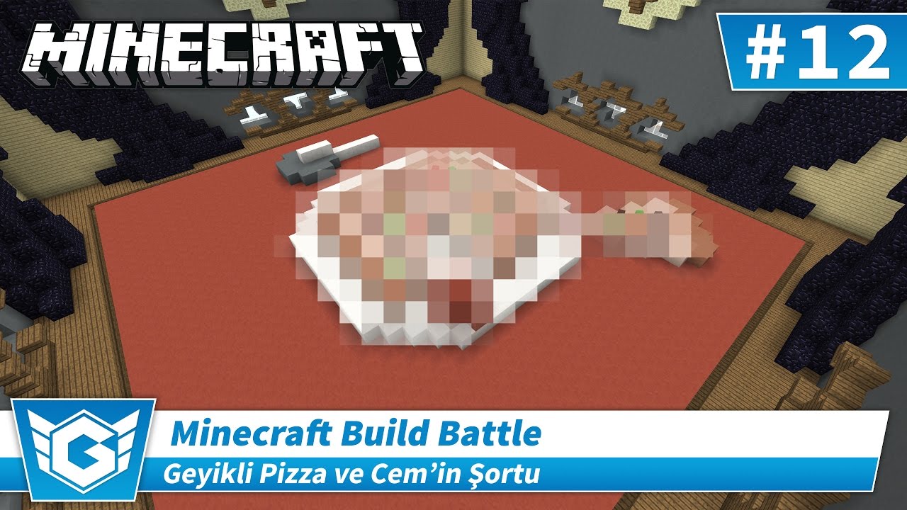 GEYİKLİ PİZZA VE CEM'İN ŞORTU 🍕 | Minecraft Build Battle (Bölüm 12) | Türkçe