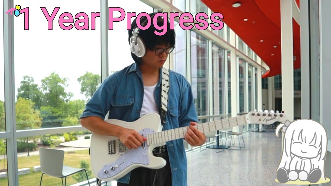1 Year Guitar progress inspired by Bocchi/K-On! (self-taught)