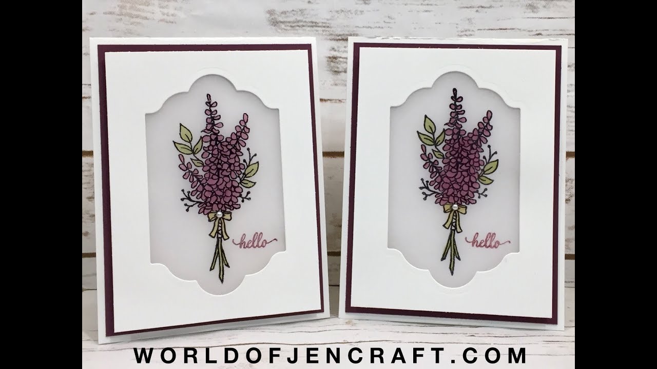 Stampin' Up! - Lots of Lavender Stained Glass Window Card Tutorial