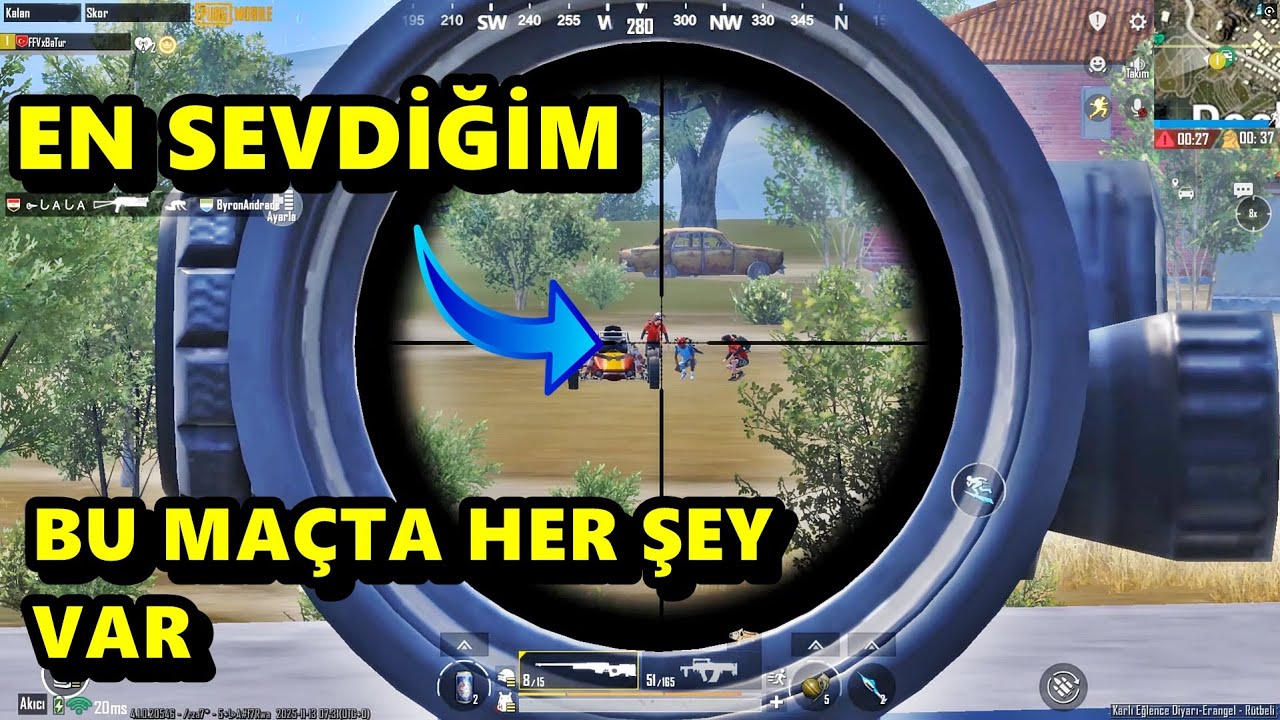 EN SEVDİĞİM ! BU MAÇTA HER ŞEY VAR BATUR GAME SOLO SQUAD PUBG MOBİLE