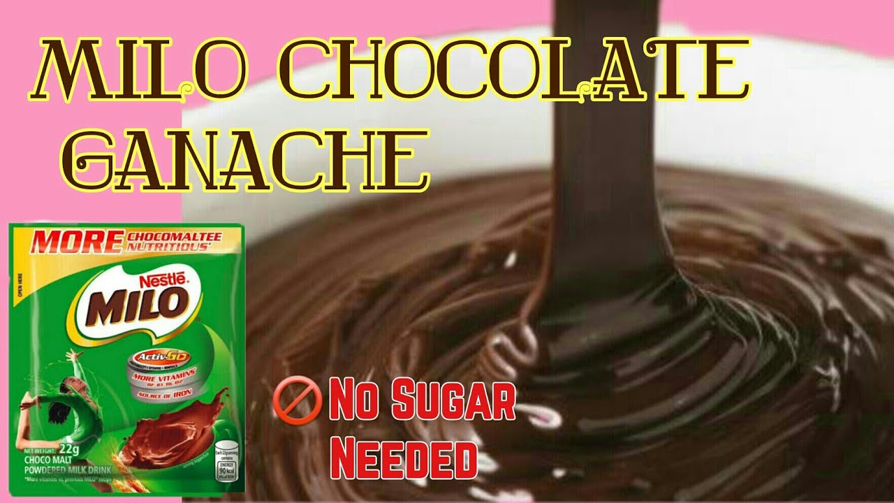 MILO CHOCOLATE GANACHE | MILO CHOCOLATE FROSTING | NO SUGAR NEEDED