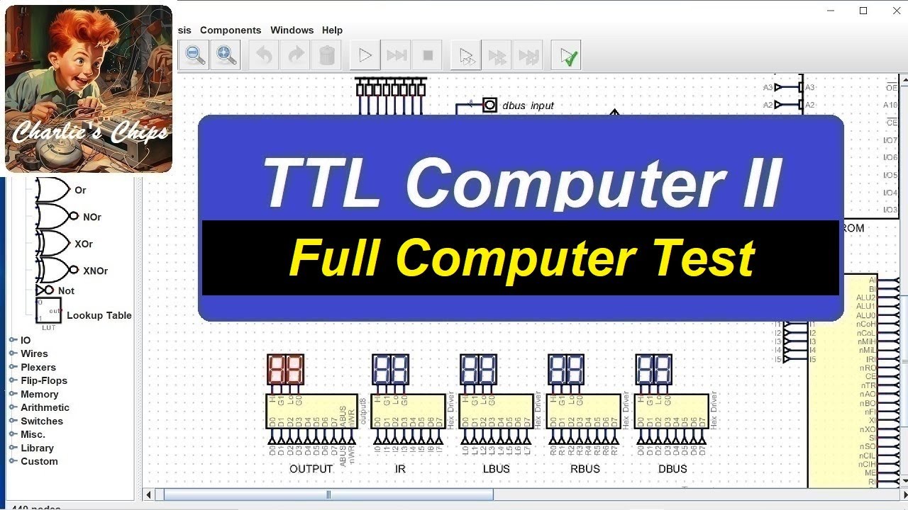 TTL Computer II #48 - Full Computer Test