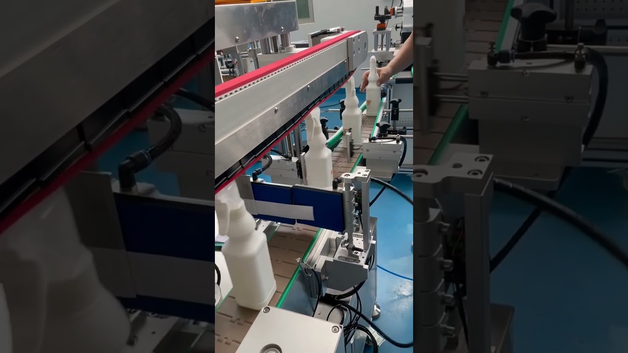 Automatic Lebel Pasting Machine #automation #plc #awztech