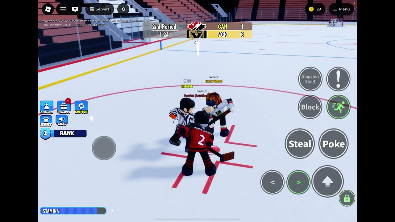 Slapshot hockey Canada vs Vegas