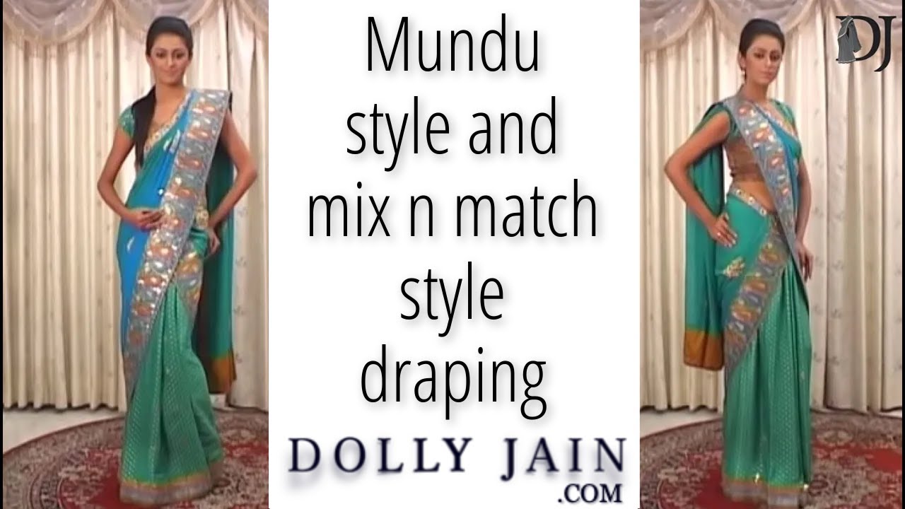 2 PART SAREE draping | Wear a saree in Indian style | Mundu Style and Mix n Match Style [Dolly Jain]