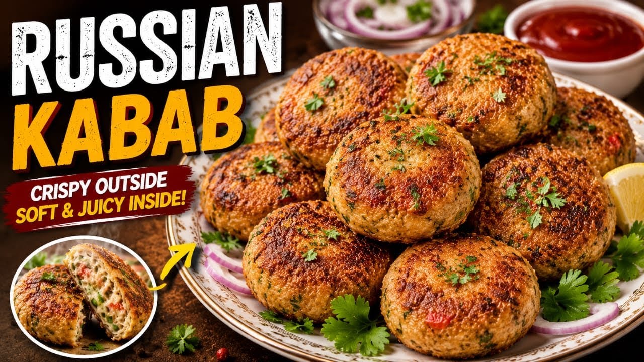 Russian Kabab Recipe | Crispy & Juicy Kabab at Home | Easy Method