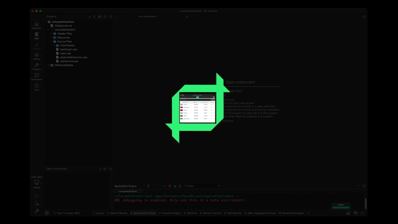 1-min Qt Example: Networking - REST API Color Palette