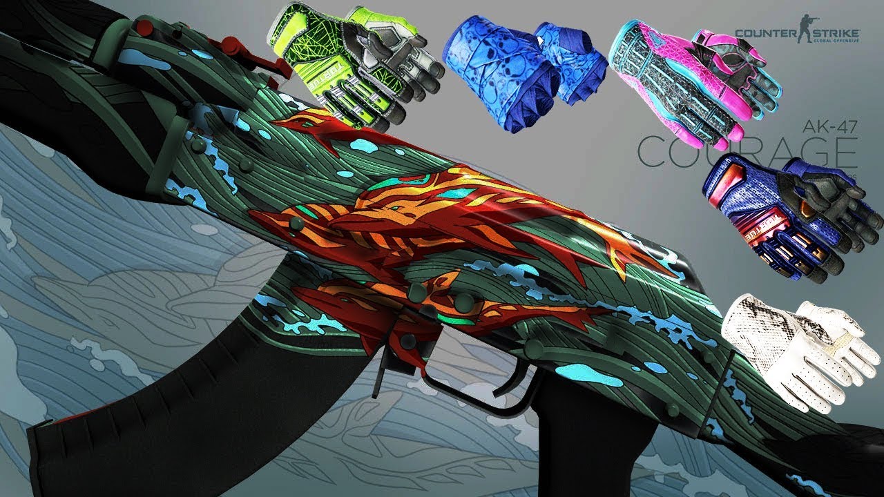 CS:GO AK47 Aquamarine Revenge Pack with Gloves for CS 1.6