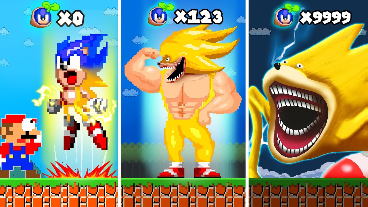 What Happens When Sonic Collects 9999 Seeds in Super Mario Bros? | Sonic Animation
