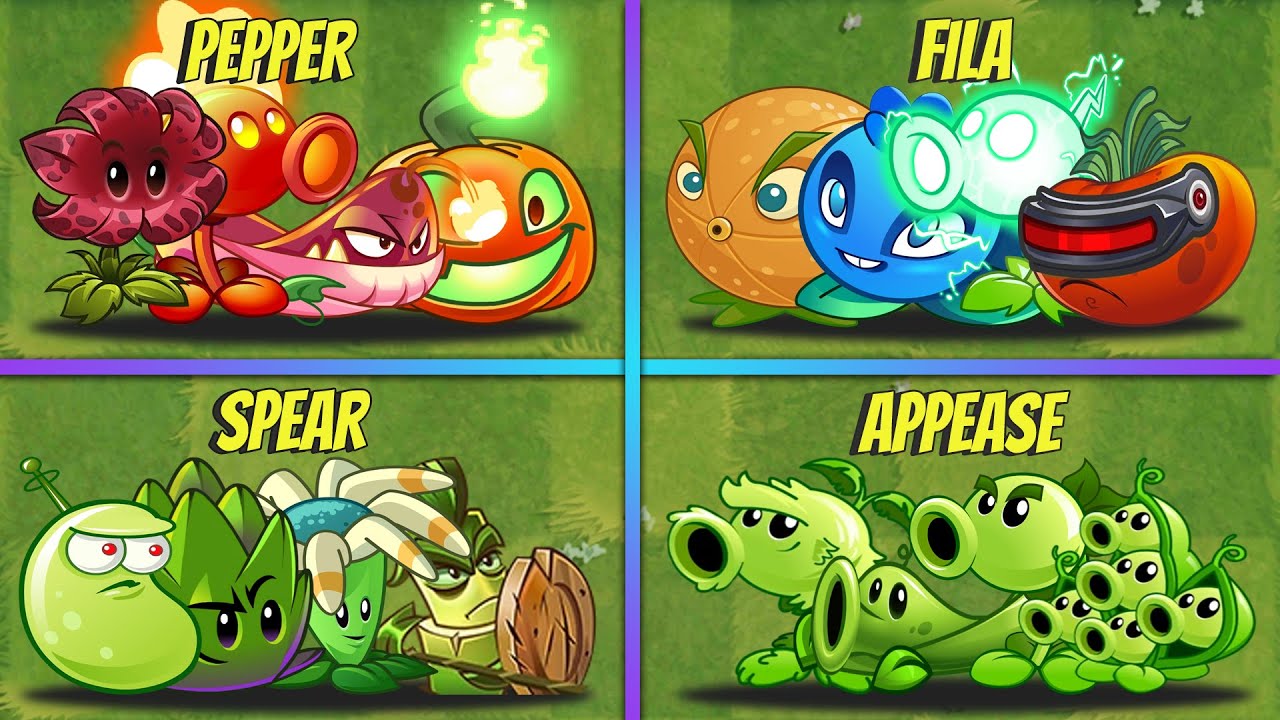 4 Team Strong Family Plants Battlez - Who Will Win? - PvZ 2 Team Plants vs Team Plants