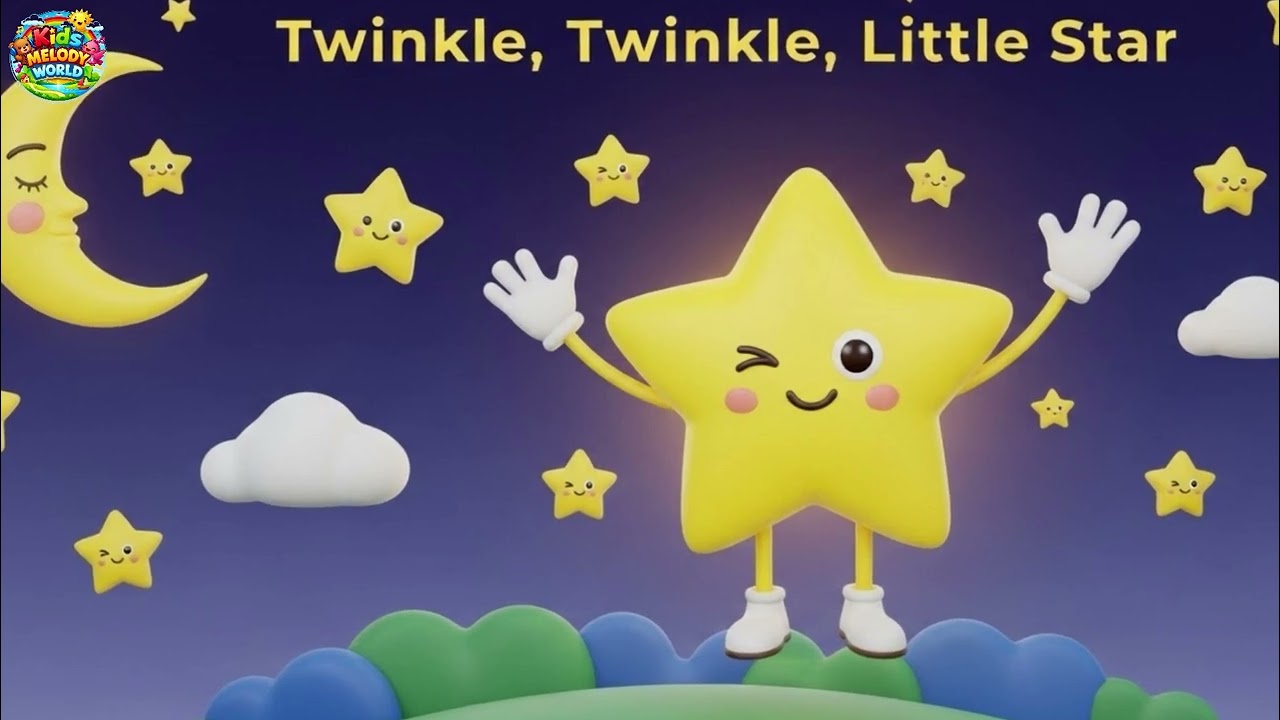 Twinkle Twinkle Little Star ⭐ | Lullaby Nursery Rhyme for Kids & Toddlers | Kids Melody World