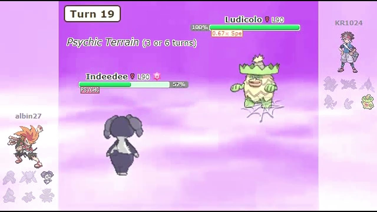 Pok&eacute;mon Indeedee F vs Baxcalibur | Random Battle