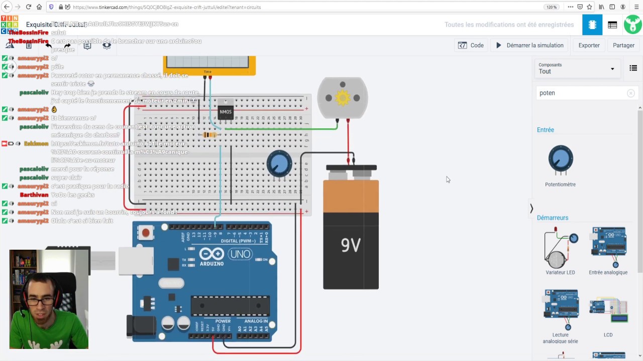 Extrait : Fonctionnement du moteur à courant continu avec une PWM