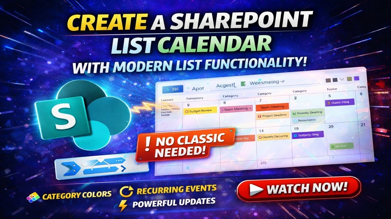 How to Create a SharePoint List Calendar with Category Colors and Recurring Events