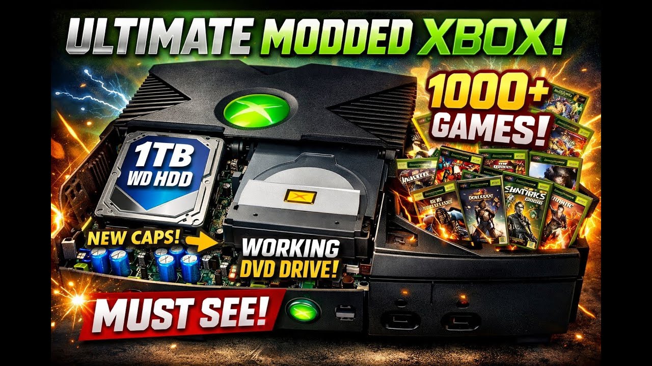 1TB Modded 1.4 Recapped OG Xbox #ogxbox #xbmc4gamers #xboxmod #originalxbox #xboxgaming  #xboxgames