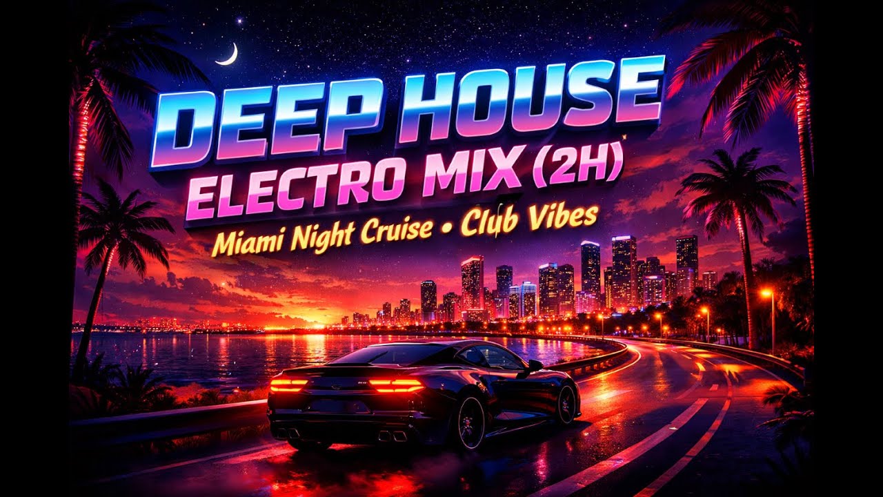 Deep House Electro Mix (2H) | Miami Night Cruise &bull; Club Vibes
