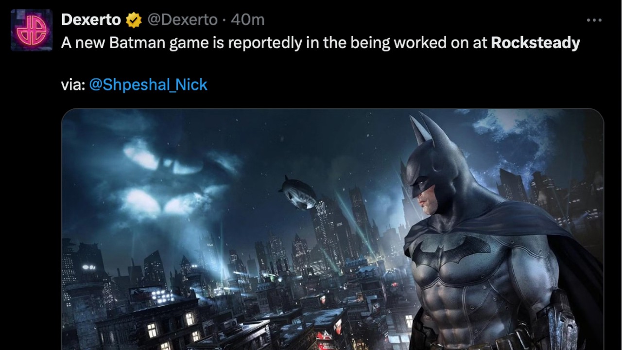 Срочная новость: Rocksteady разрабатывает новую игру Batman Arkham! (Сообщение)