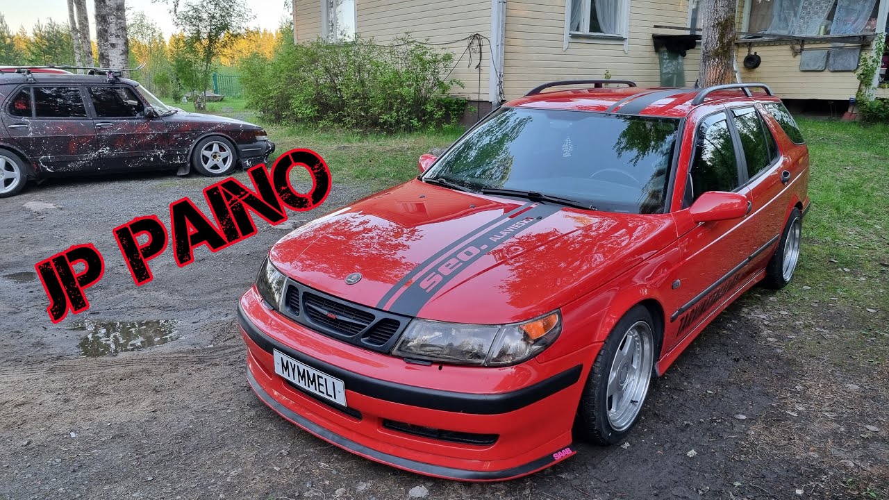 Saab 9-5 "Red Devil" #17 Lasien tummennus & teippaus JP Paino