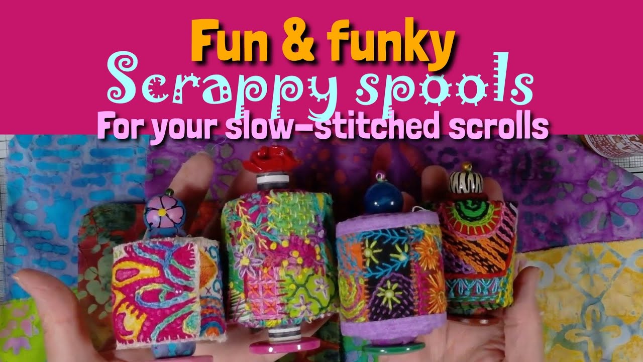 Finishing my Maggie scroll || Easy-peasy spools from junk and scraps