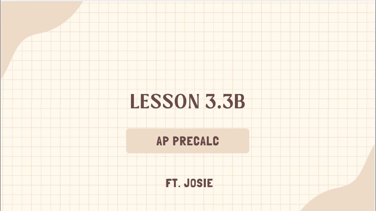 AP Precalculus Lesson 3.3B: Sine & Cosine Function Values