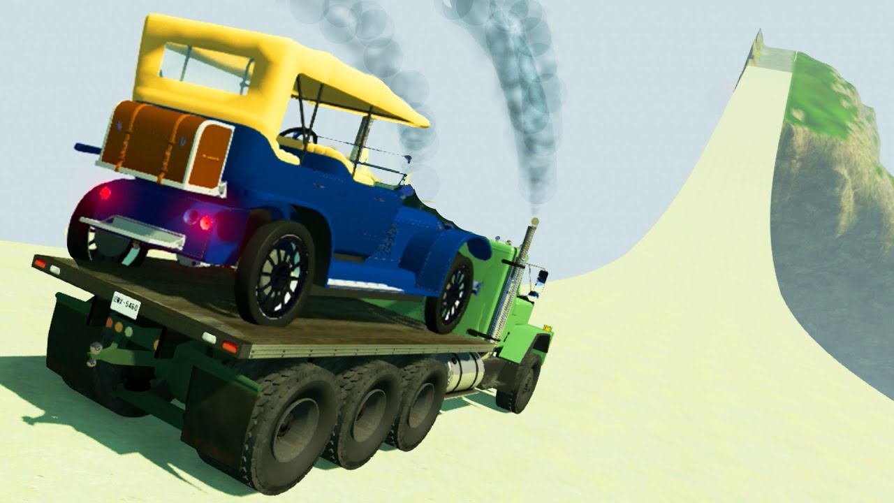 BeamNG drive - Satisfying High Speed Car Jumps @CrashTherapy