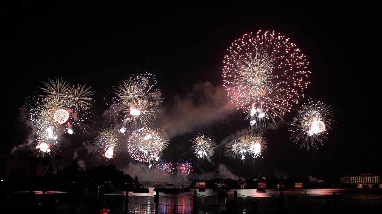 Walt Disney World 4th Of July Fireworks From The Polynesian Beach 2016!!!