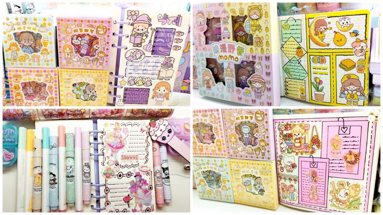 💫[ASMR ] 13 Minutes Satisfying with Cute & Aesthetic Stickers journal & planner 🩷 Compilation #asmr