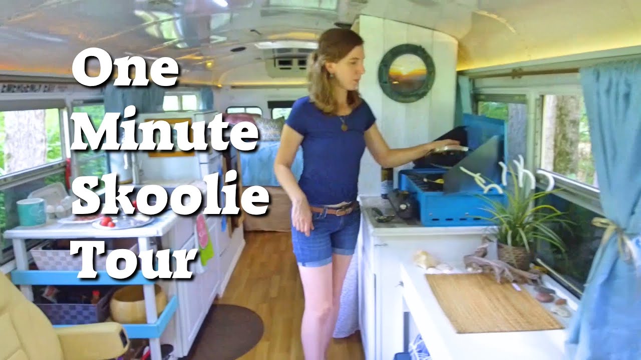 One Minute Skoolie Tour - Little House on the HWY