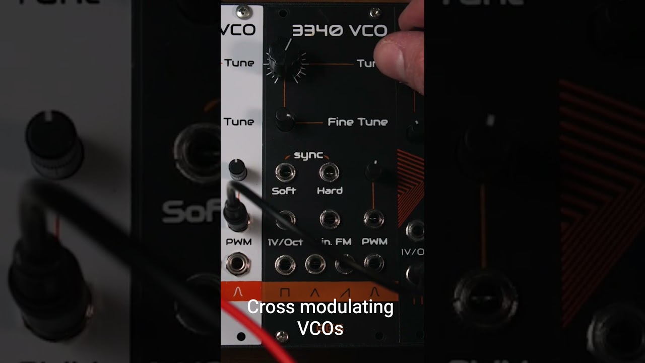 Cross modulation VCOs. #synth #sound #eurorack #synth #electronicmusic #synthesizer #analogsynth