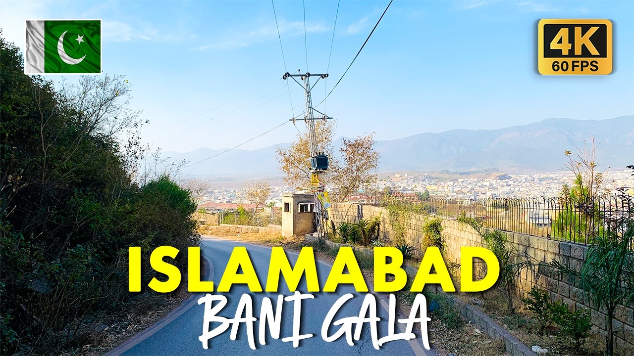 🇵🇰 Bani Gala Islamabad: Walking Tour of Market, Imran Khan Chowk, and Streets in 4K
