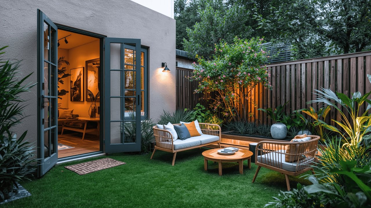 Modern Guest House Design with Secret Garden & Green Courtyard