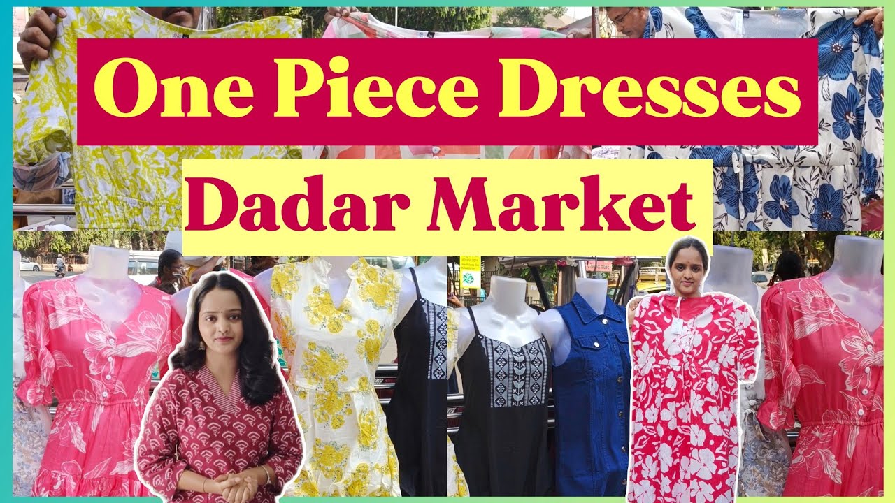 COTTON ONE PIECE DRESSES IN DADAR😍 | Any Midi Dress Rs.350 only | Dadar Plaza Cinema Shopping Lane