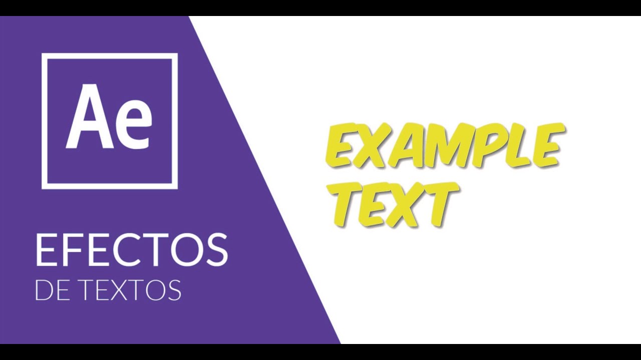 After Effects - Efectos de Texto