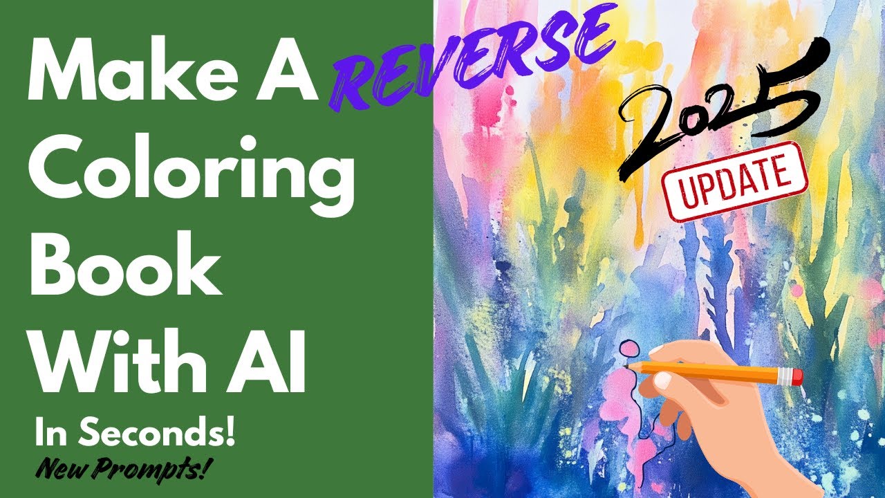 Make Reverse Coloring Books For KDP Using AI- A 2025 Midjourney Tutorial