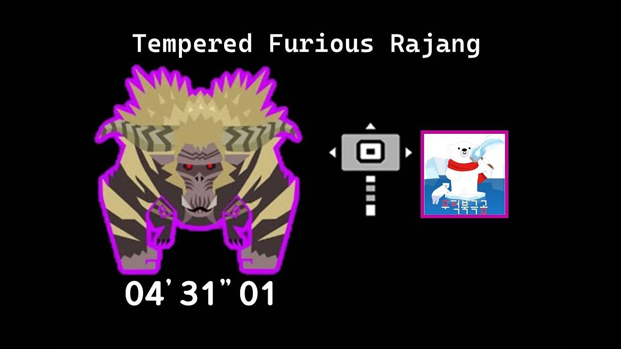 [MHW:IB] Tempered Furious Rajang TA Hammer solo 04' 31