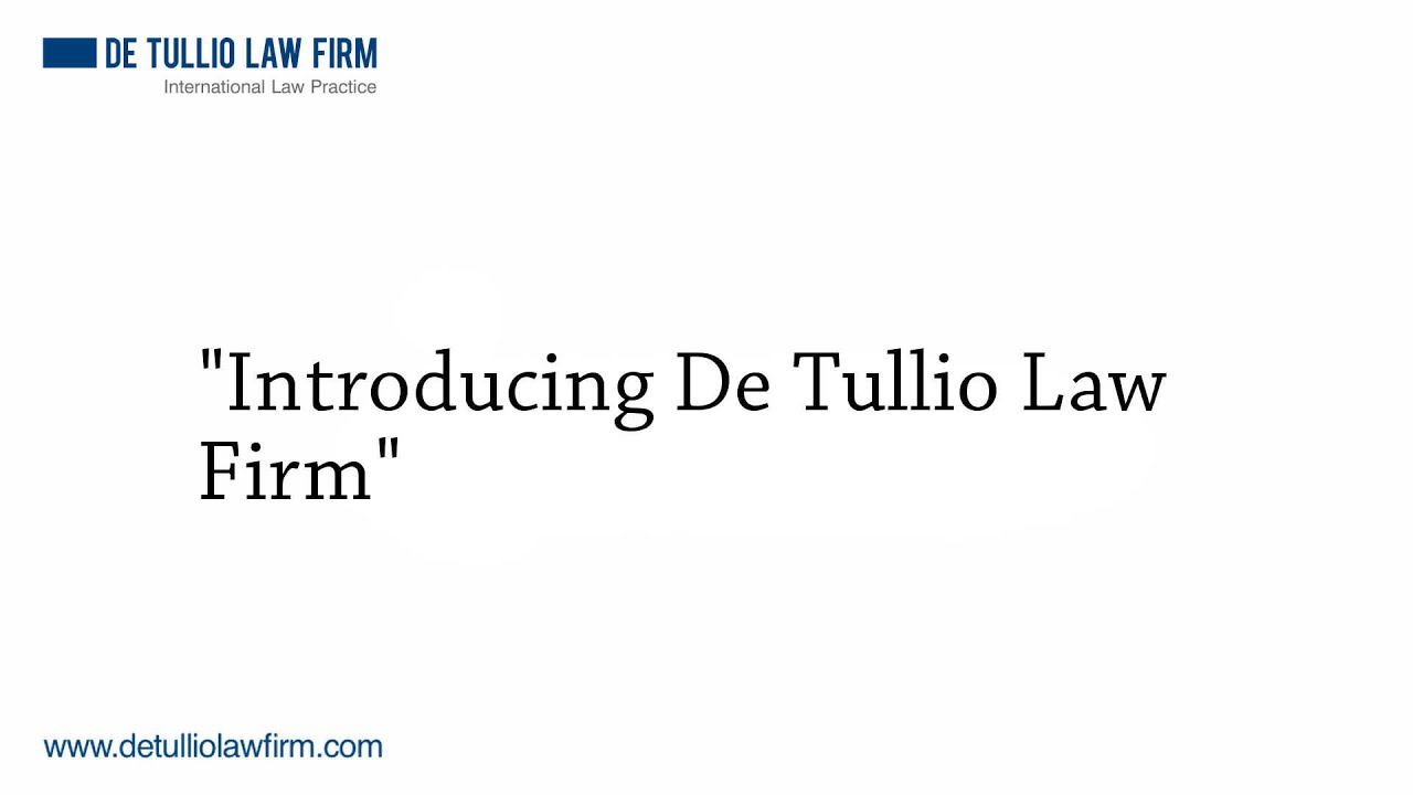 Introducing De Tullio Law Firm