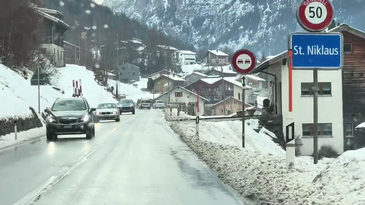 What a winter road trip looks like through winding alpine hills to Zermatt - Part 1